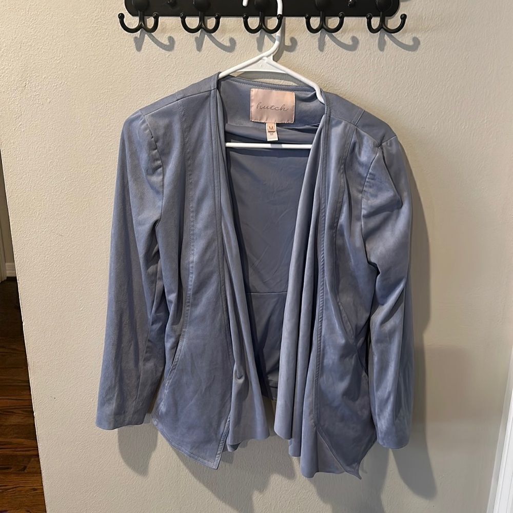 Suede peplum jacket Sz Medium